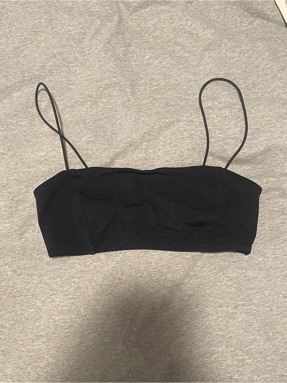 Reformation Black Bandeau Swim Top